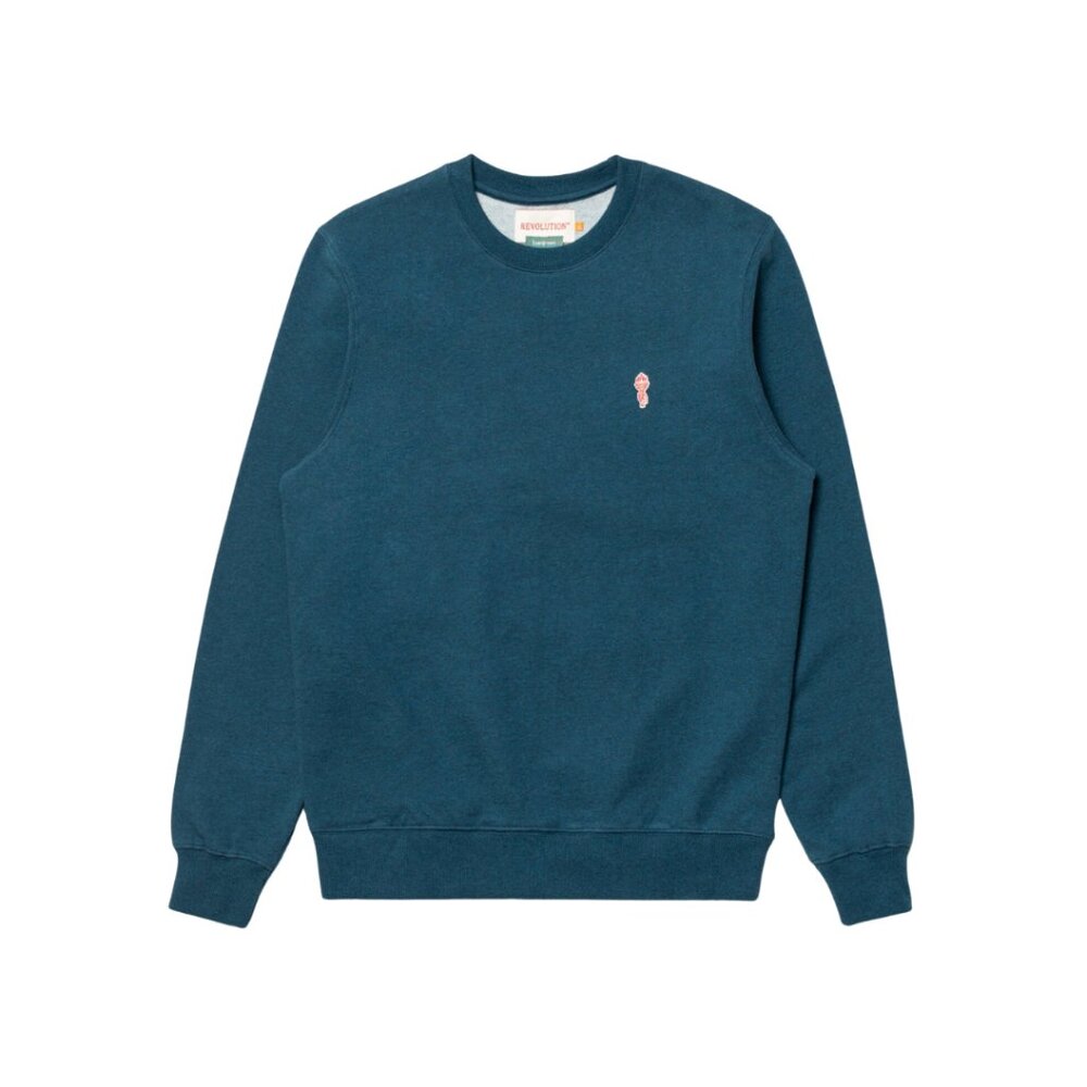 BNWT Revolution of 1995 - Men's Evergreen Petrol Blue Crewneck Sweatshirt